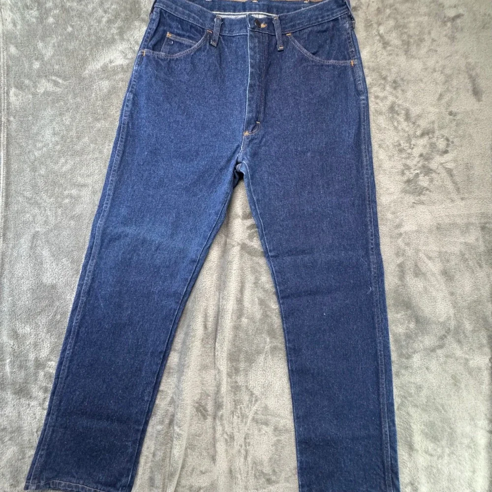 Vintage Rustler Jeans Relaxed Fit Straight Leg‎ Dark Wash Denim Pants Mens 36x32